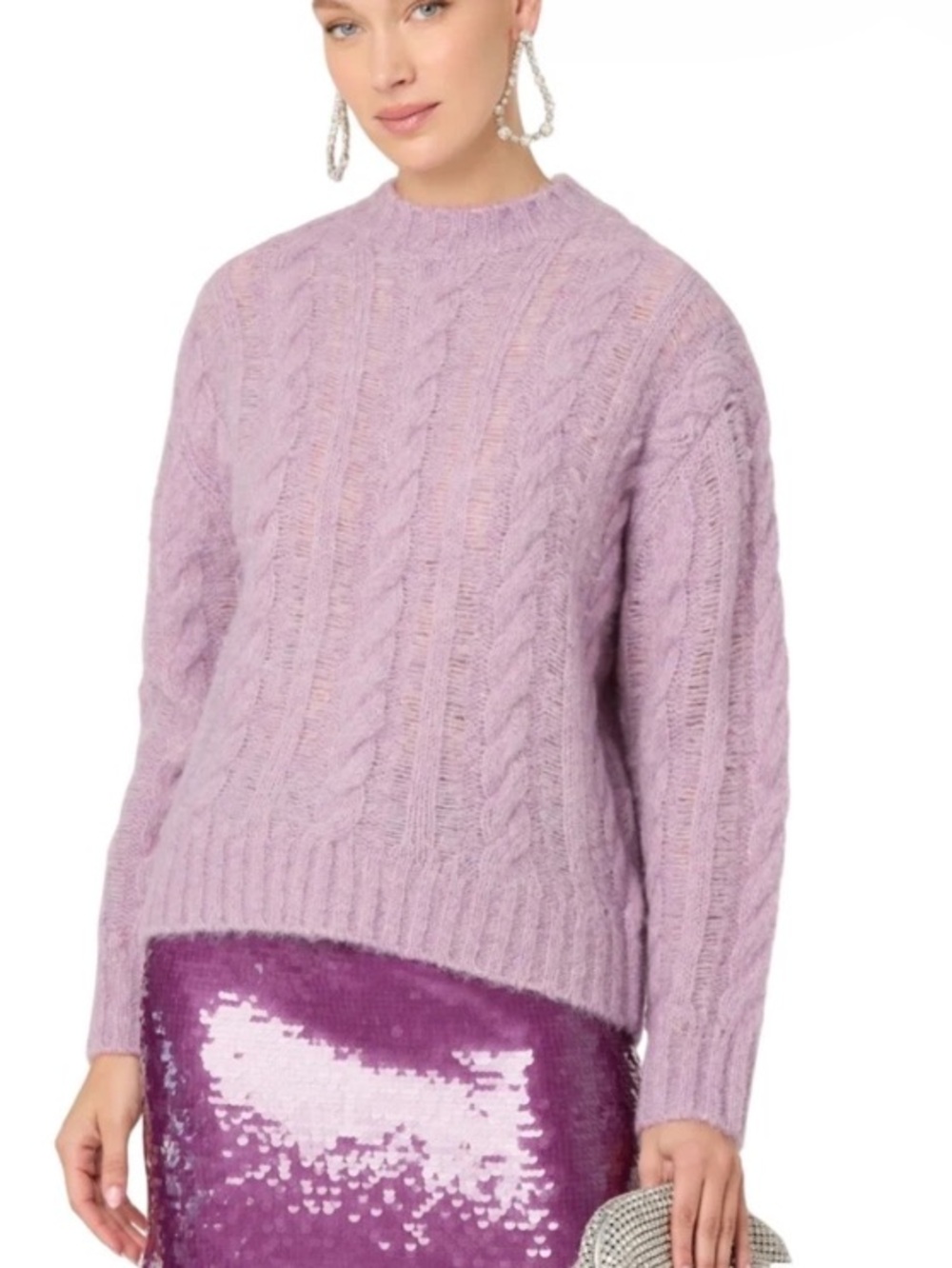 New! ASTR the Label Violetta Wool Alpaca Blend Sweater Size Small